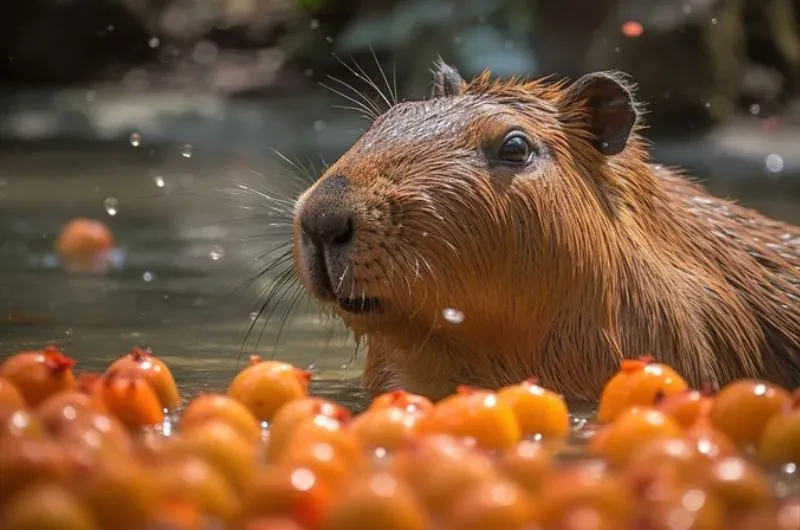 Chế độ ăn của chuột lang nước Capybara tại môi trường tự nhiên